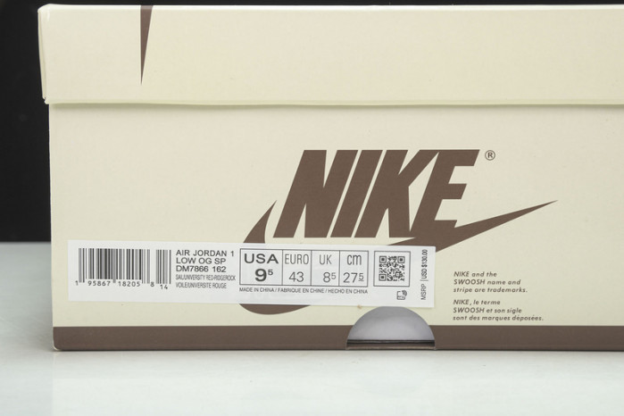 TRAVIS SCOTT X AIR JORDAN 1 LOW OG REVERSE MOCHA DM7866-162