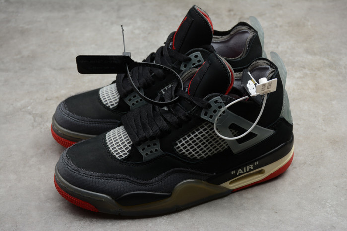 OF x Air Jordan 4 “Bred” CV9388-001