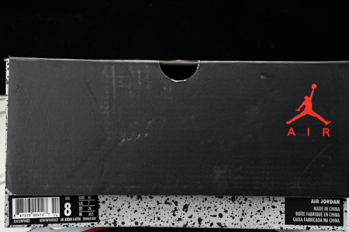 2019 AIR JORDAN 6 RETRO BLACK INFRARED OG 384664-060